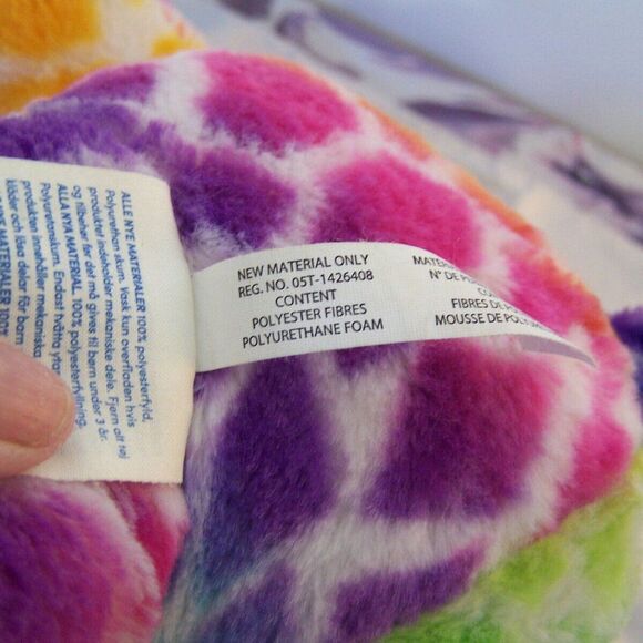 Build a Bear Workshop Rainbow Spots Leopard 16" Glitter Nose Silky Paws Ears BAB - Picture 10 of 11